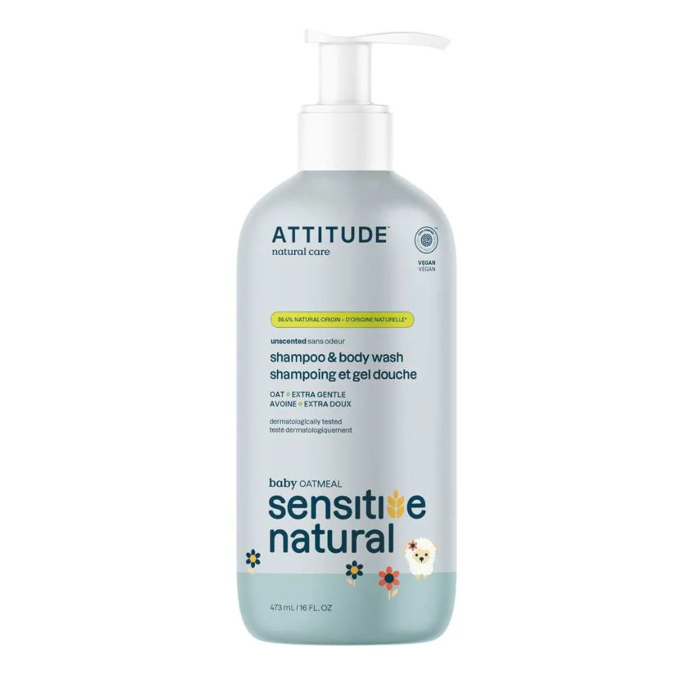 Baby Leaves 2in1 Shampoo Oatmeal Sensitive Unscented- 473ml