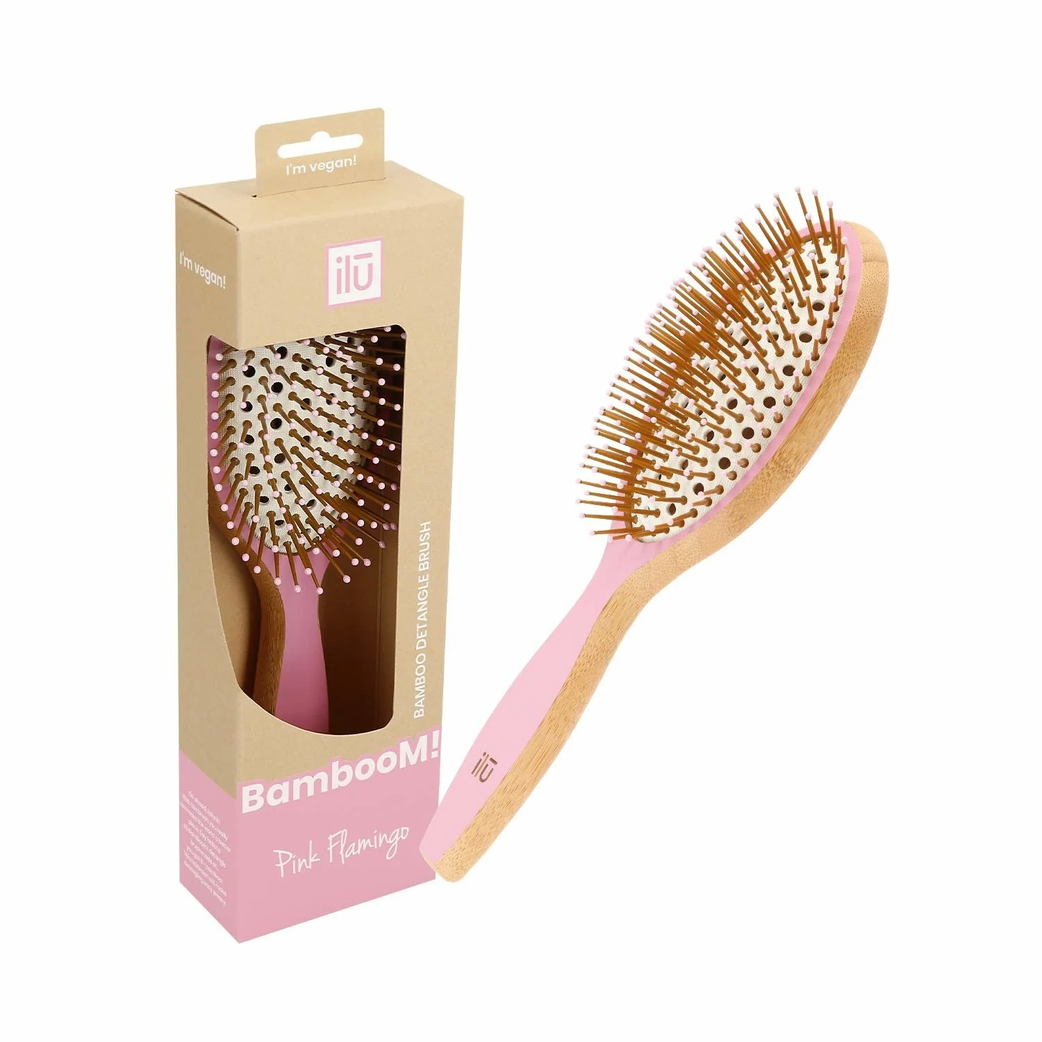 Detangler Pink Flamingo Hairbrush - Large