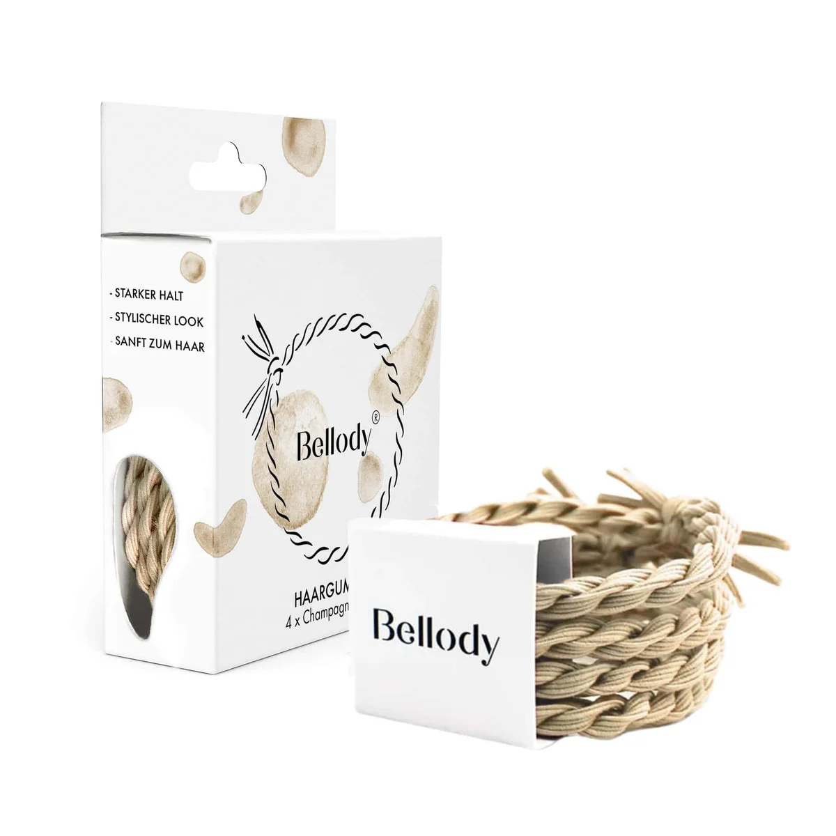 Haargummie Elastiek - Beige