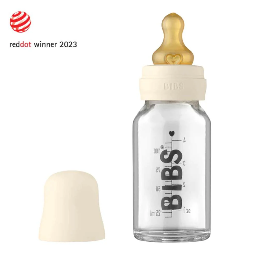 Babyfles Glas - 110ml - Ivory