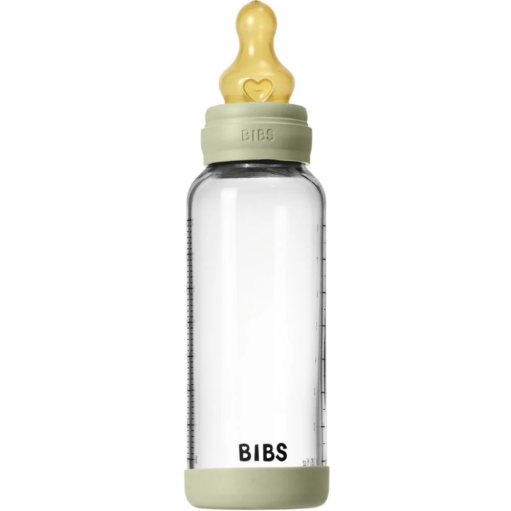 Glass Baby Bottle Latex Medium Flow  - 240ml - Image 3
