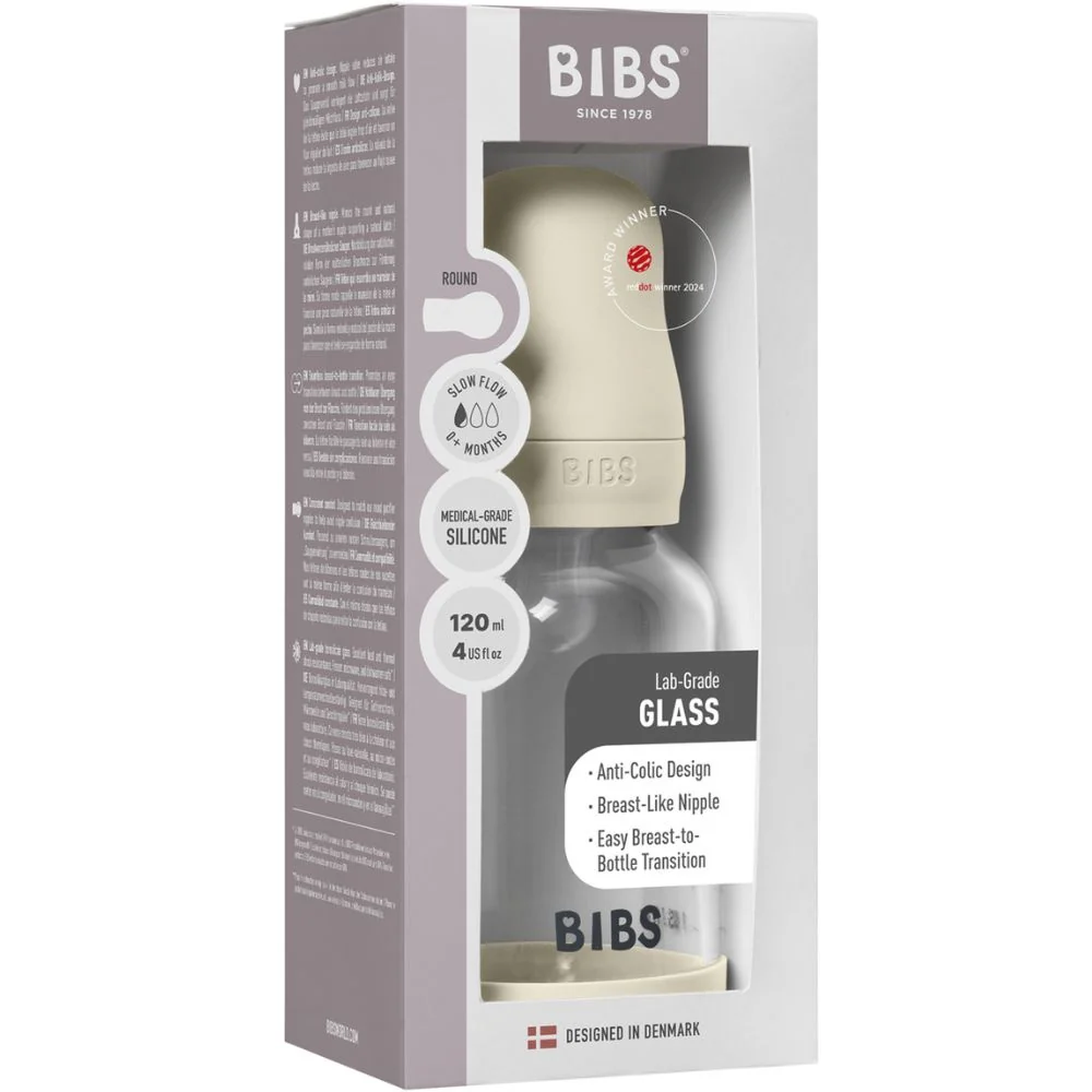 Glass Baby Bottle Siliconen  Slow Flow - 120 ml - Image 7