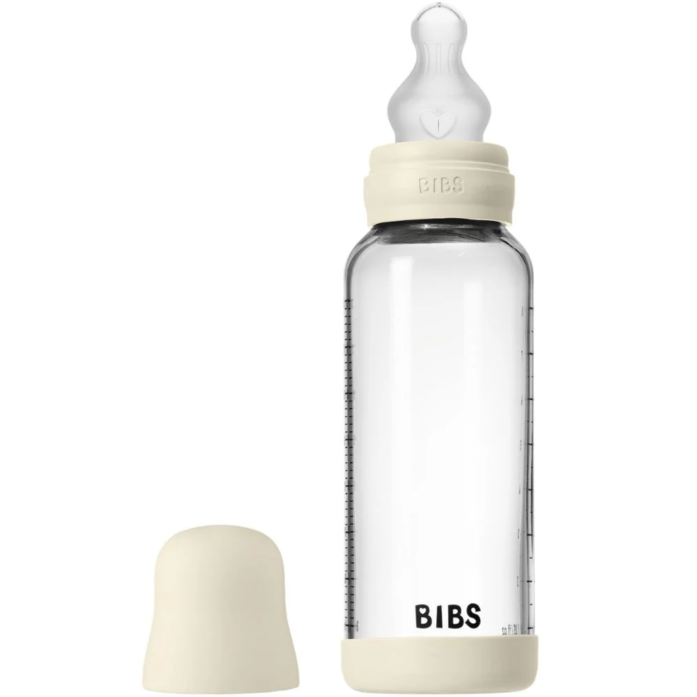 Glass Baby Bottle Round Siliconen Medium Flow - 240ml - Image 6