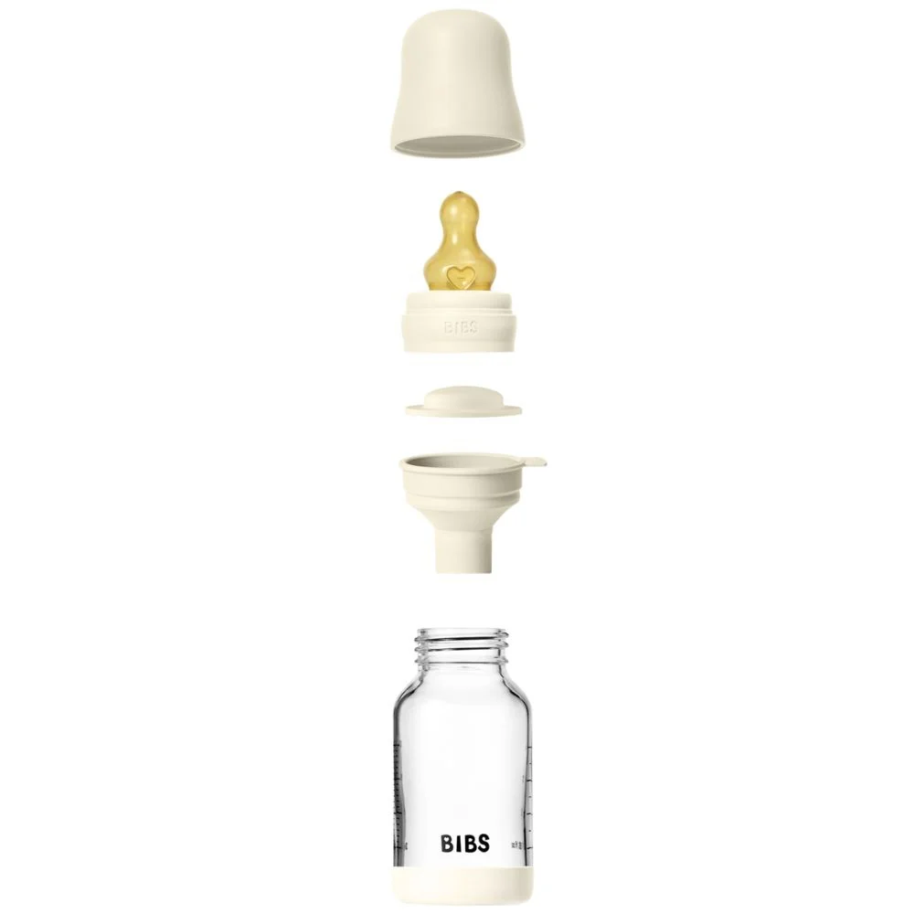 Glass Baby Bottle Latex Slow Flow - 120 ml - Image 3