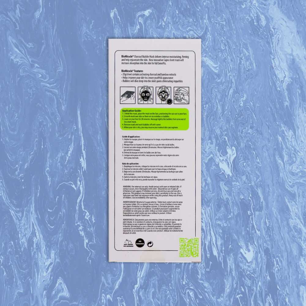 Charcoal Bubble Mask - 3pcs - Image 5