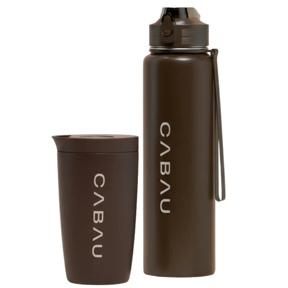 Bloom Brown Duo: Cup + Bottle - 870+360ml