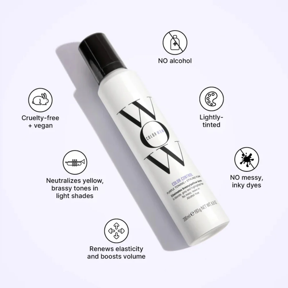 Color Control Purple Toning + Styling Foam - 200ml - Image 3