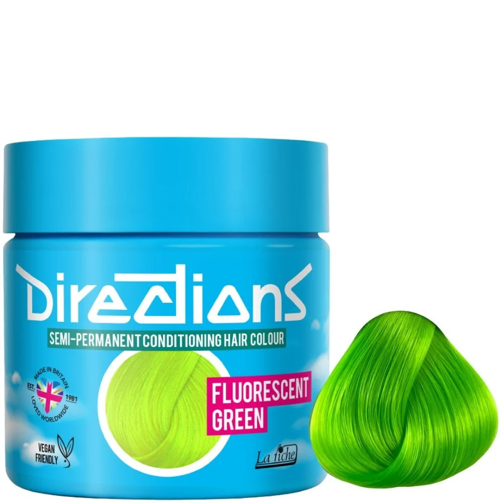 Directions Semi-Permanent Fluorescent Green Color - 88ml