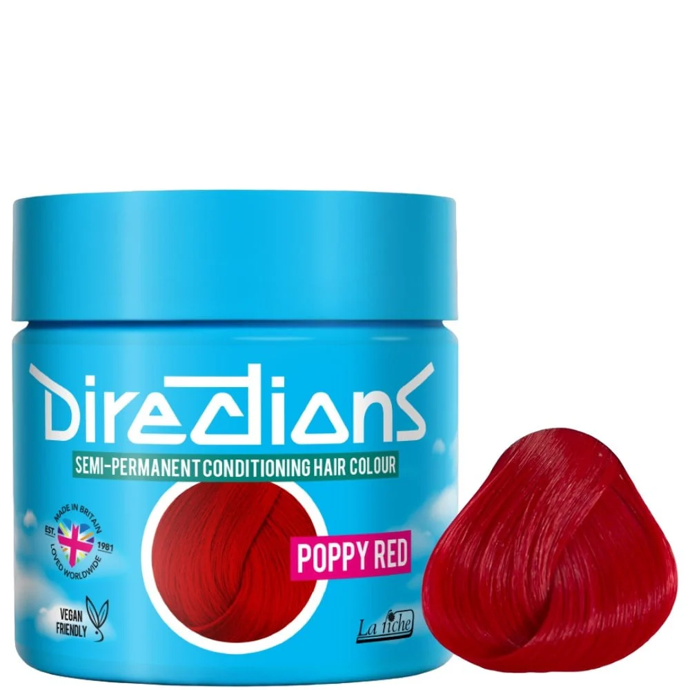 Directions Semi-Permanent Poppy Red Color - 88ml
