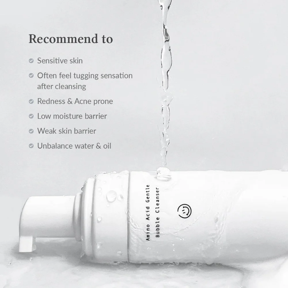 Amino Acid Gentle Bubble Cleanser for Dry and Sensitive Skin - 140ml - Image 4