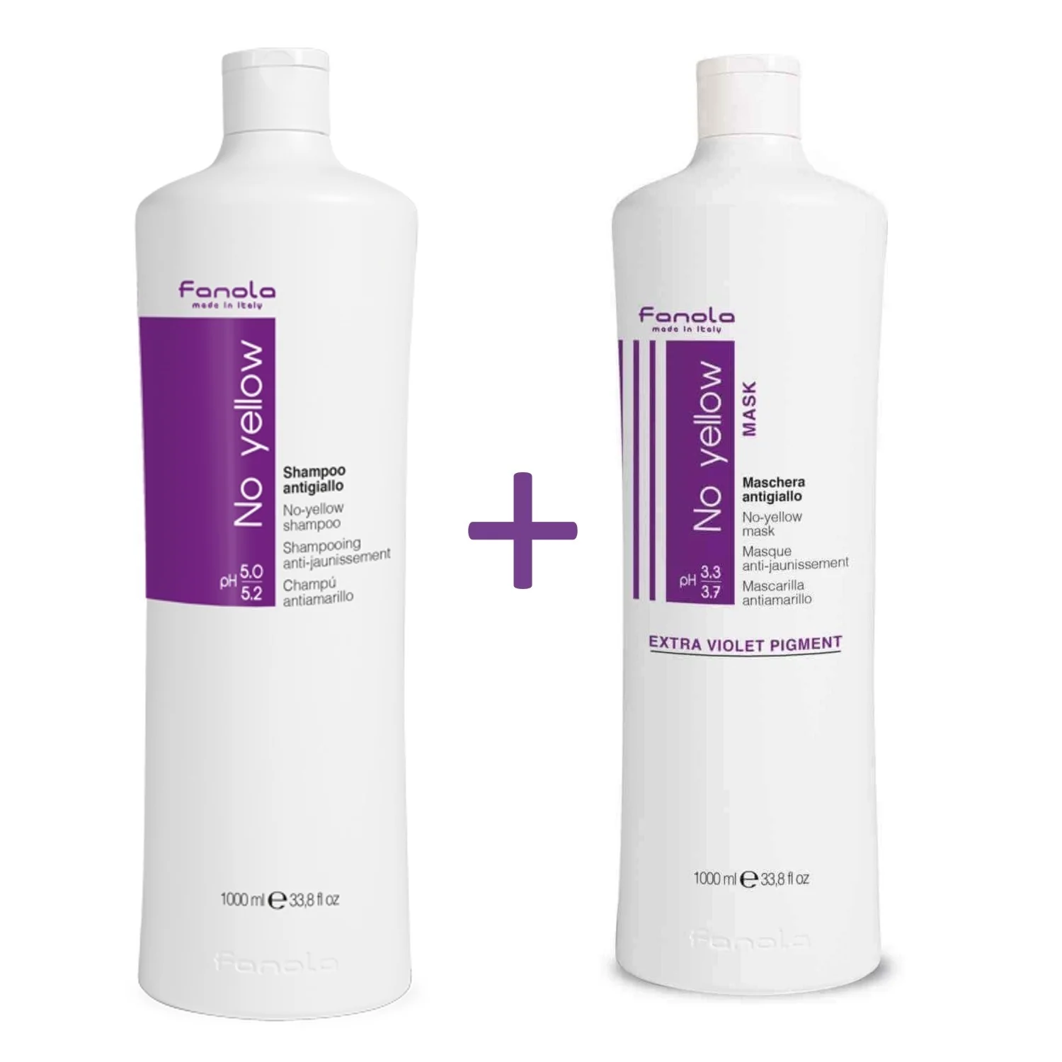 No Yellow Shampoo & Mask Set - 2x1000ml