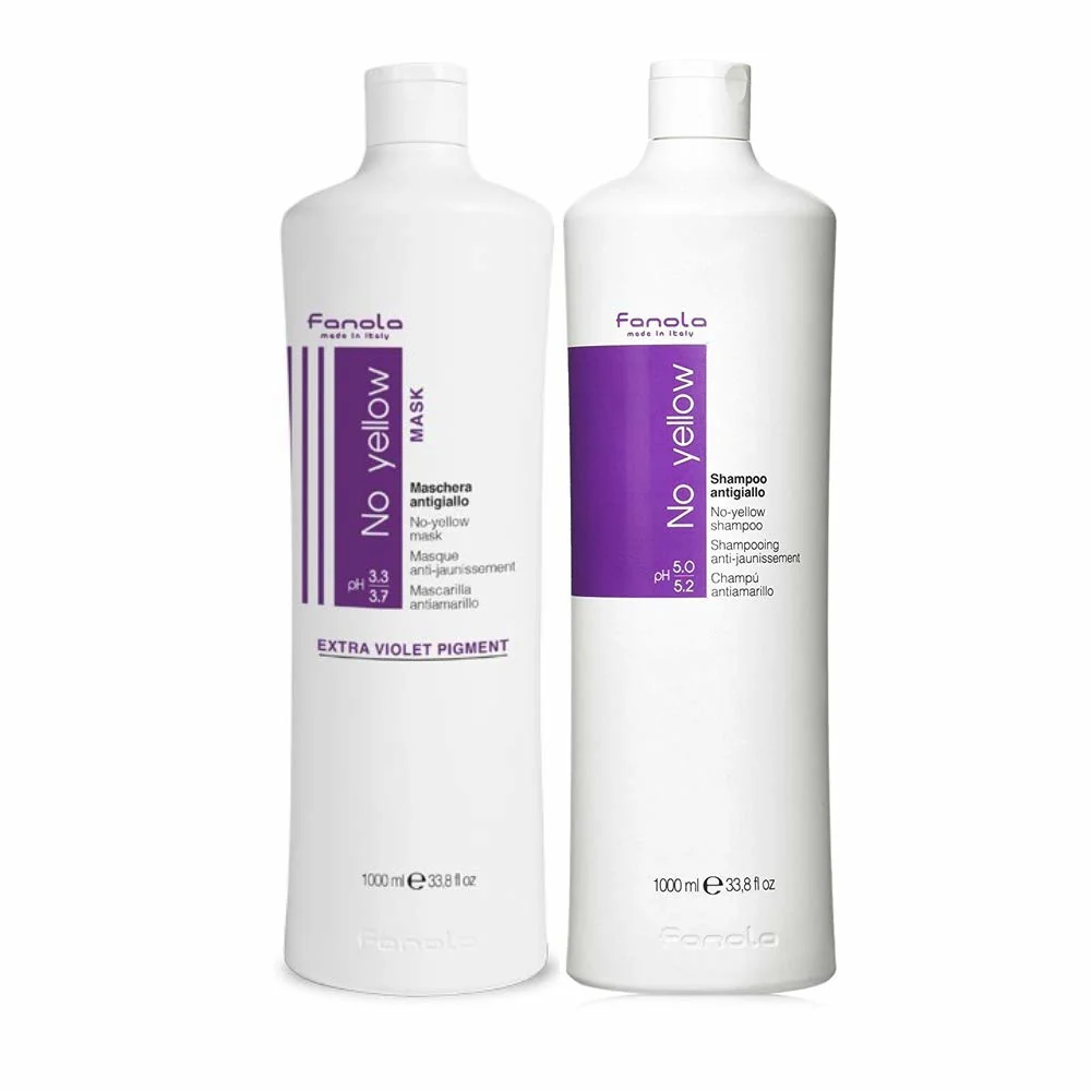 No Yellow Shampoo & Mask Set - 2x1000ml - Image 3