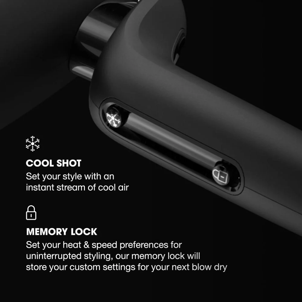 Professional Dual Air-Flow Hair Dryer - Matte Black - Image 8