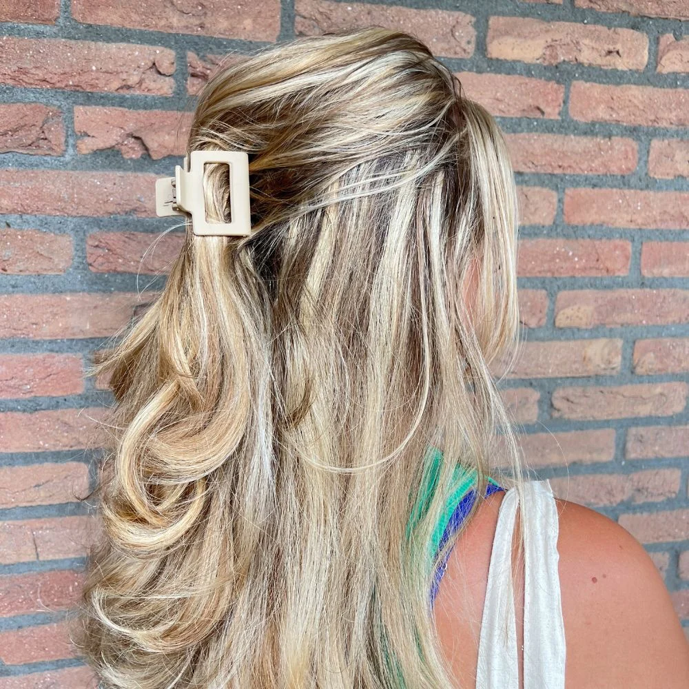 Haarklem midi beige - 5cm - Image 4