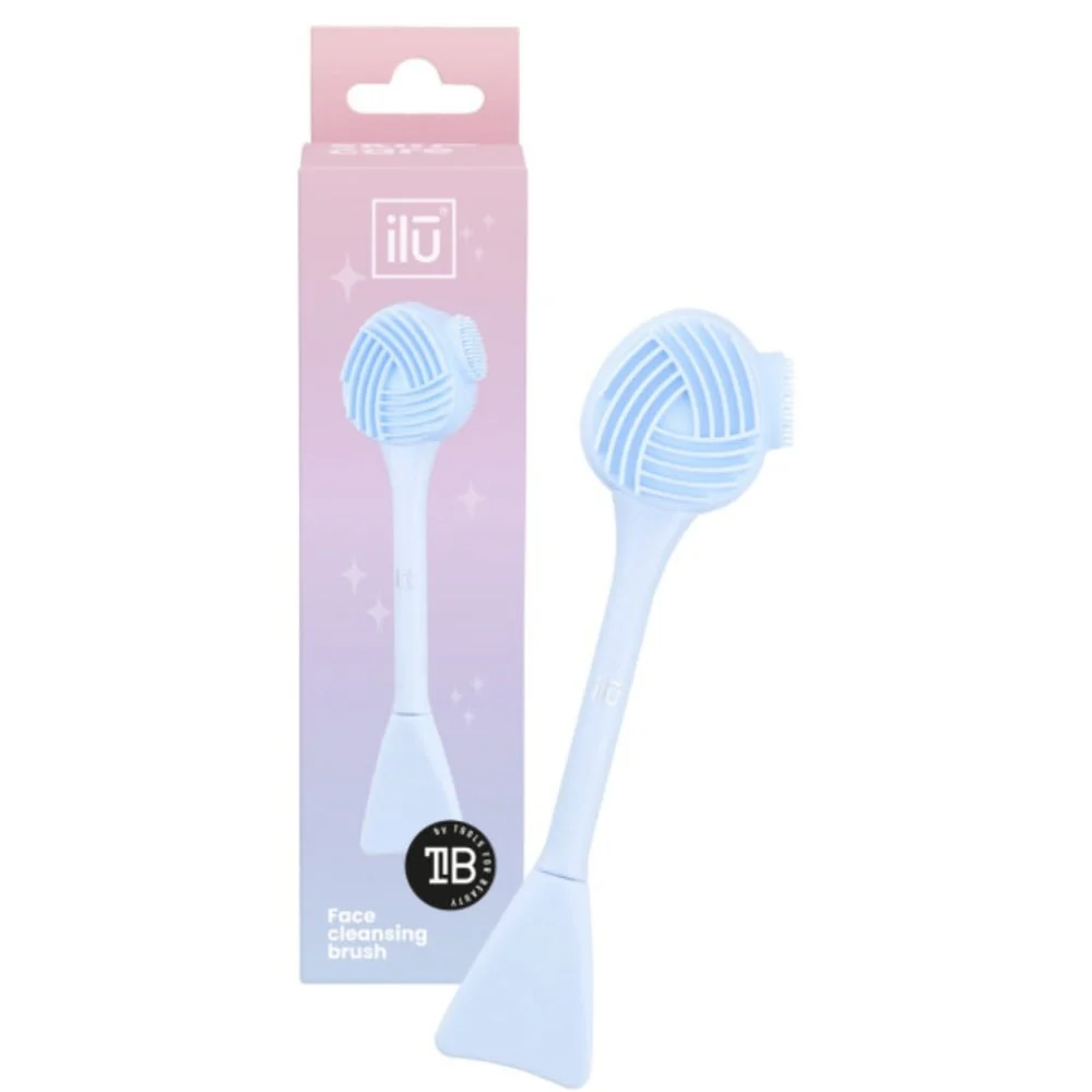 Silicone Face Cleansing Brush Multi-Textured - Blue