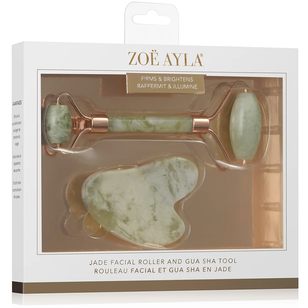 Jade Gua Sha and Roller Set - Image 2