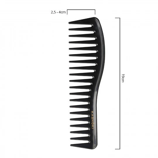 Wide Tooth Detangling Comb Sachiko - Wavy - Image 2