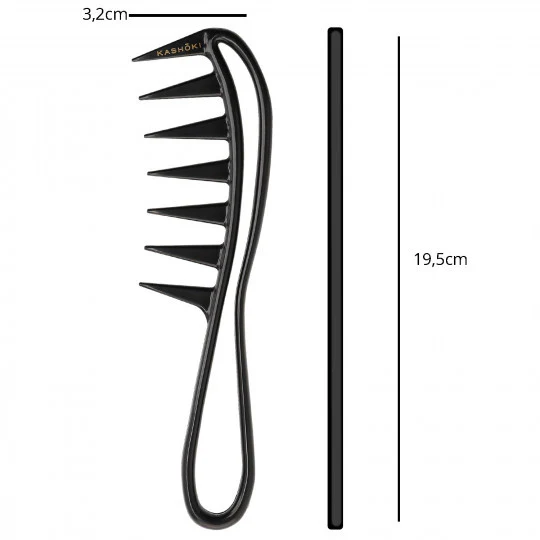 Wide Tooth Detangling Handle Comb Mayumi - Image 2
