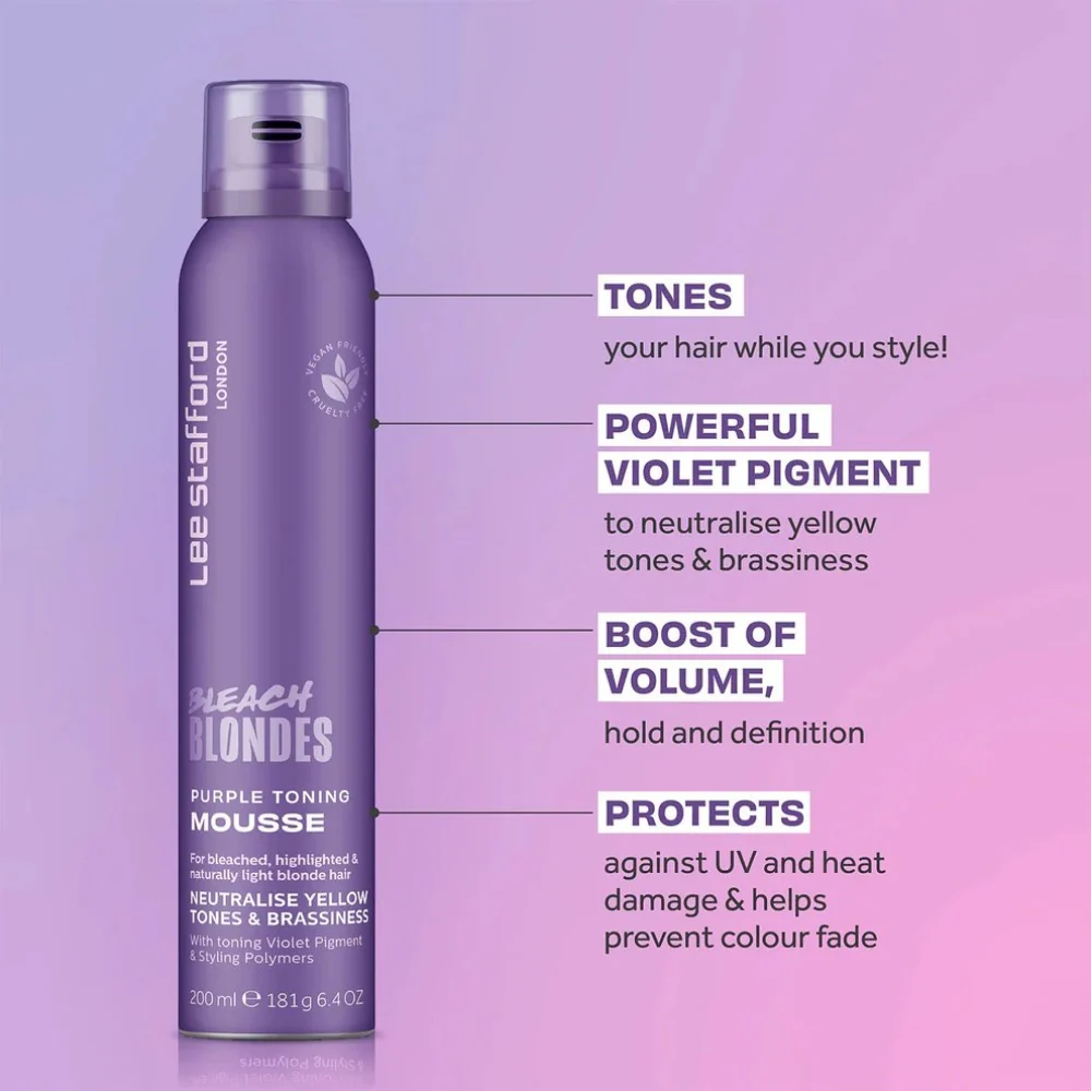 Bleach Blondes Purple Toning Mousse - 200ml - Image 3
