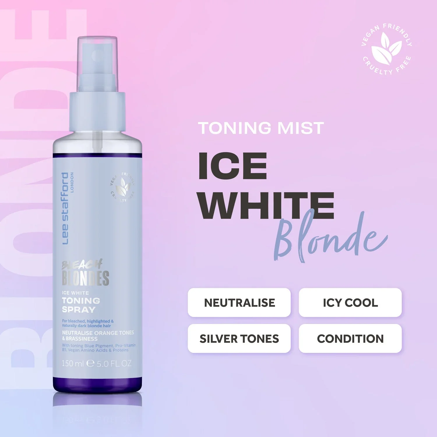 Bleach Blondes Ice White Toning Leave-in Conditioning Spray - 150ml - Image 4