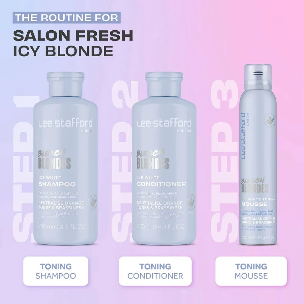 Bleach Blondes Ice White Toning Mousse - 200ml - Image 4