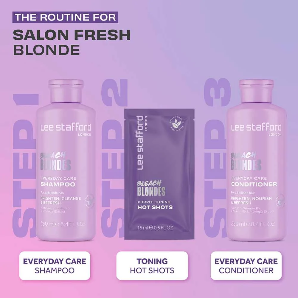 Bleach Blondes Purple Toning Hot Shots - 4x 15ml - Image 5