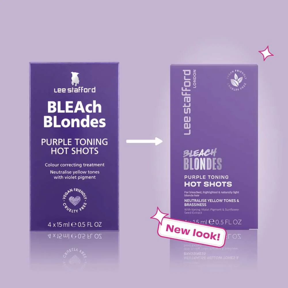 Bleach Blondes Purple Toning Hot Shots - 4x 15ml - Image 6