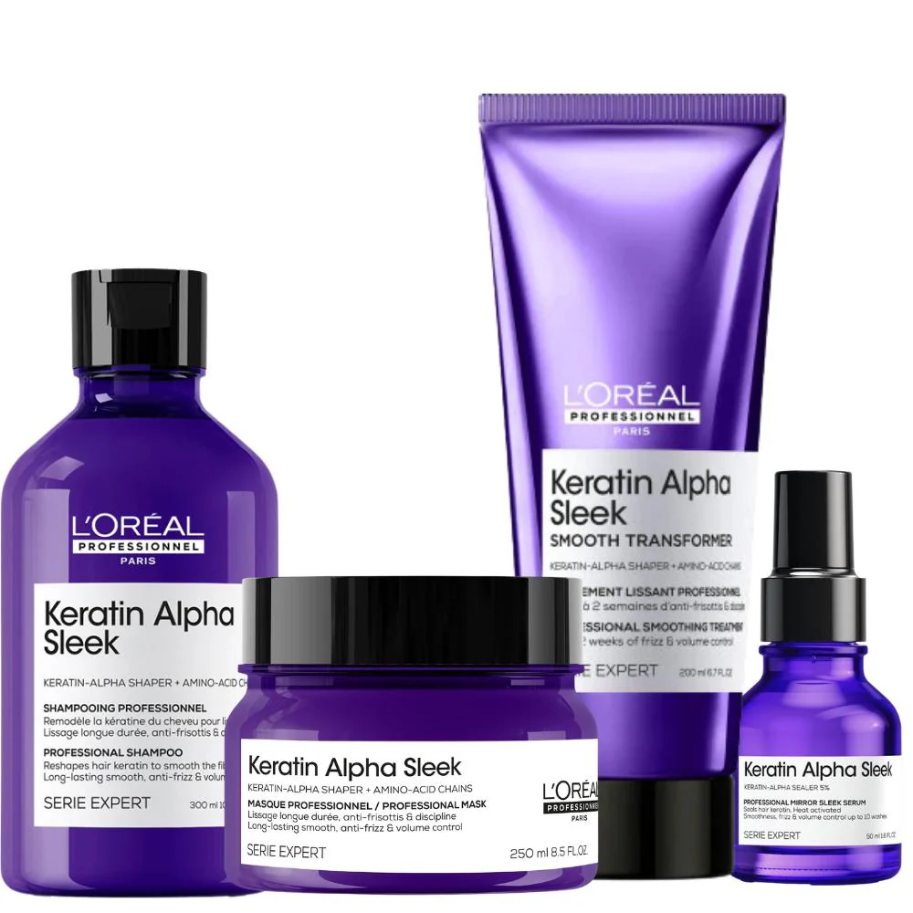 Keratin Alpha Sleek Complete Set - 300+250+200+50ml