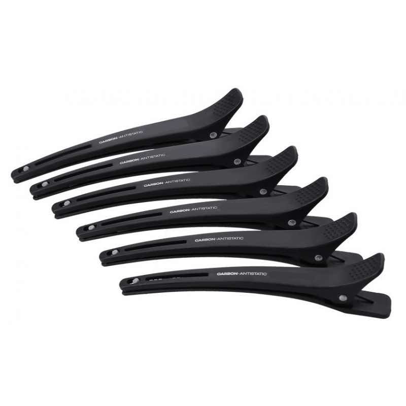 Carbon Hair Clips - 6st.