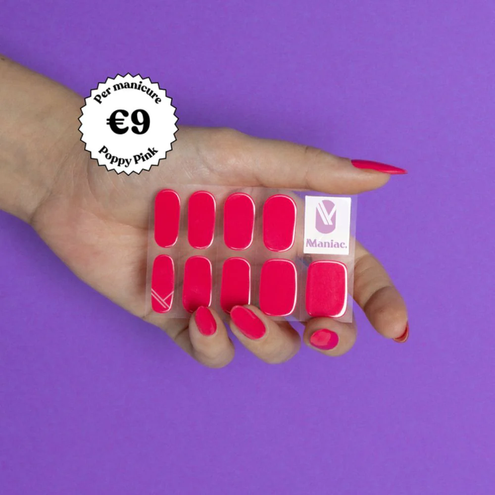 Poppy Pink Polish Sticker - 28pcs - Image 3