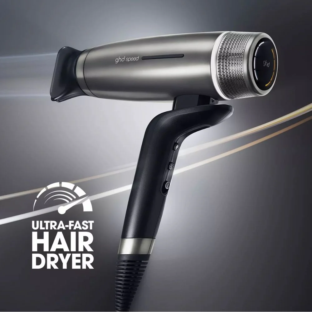 Professional Dual Air-Flow Hair Dryer - Metallic Black - Image 2