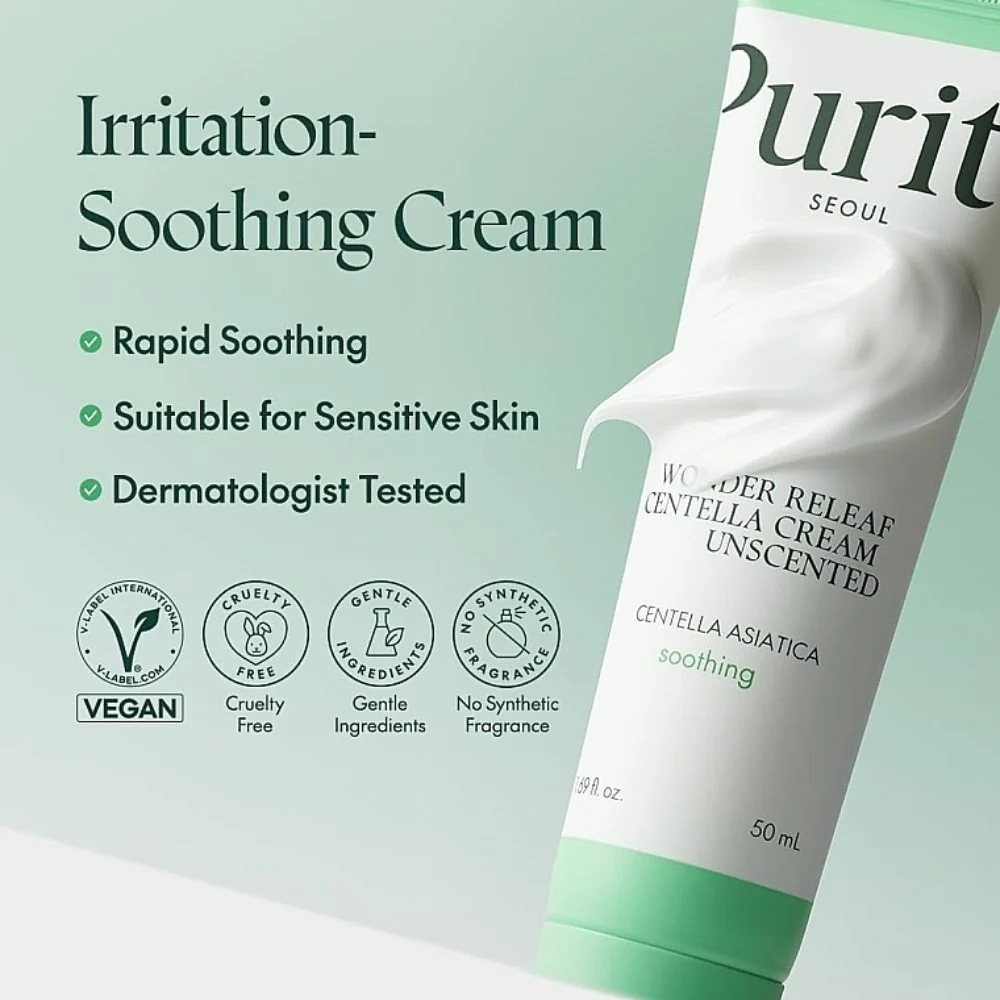 Wonder Releaf Centella Unscented Recovery Cream - 50ml - Image 3