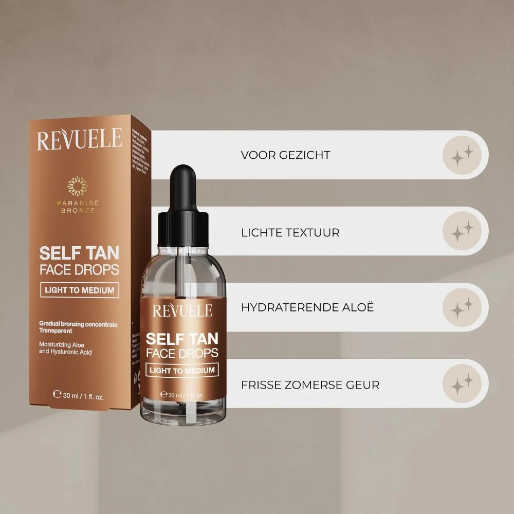 Self Tan Face Drops Light To Medium - 30ml - Image 3