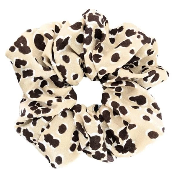 Scrunchie Panterprint - Lichtbruin/Bruin