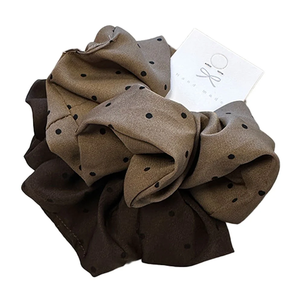 Scrunchie Polka Dot Set - Brown
