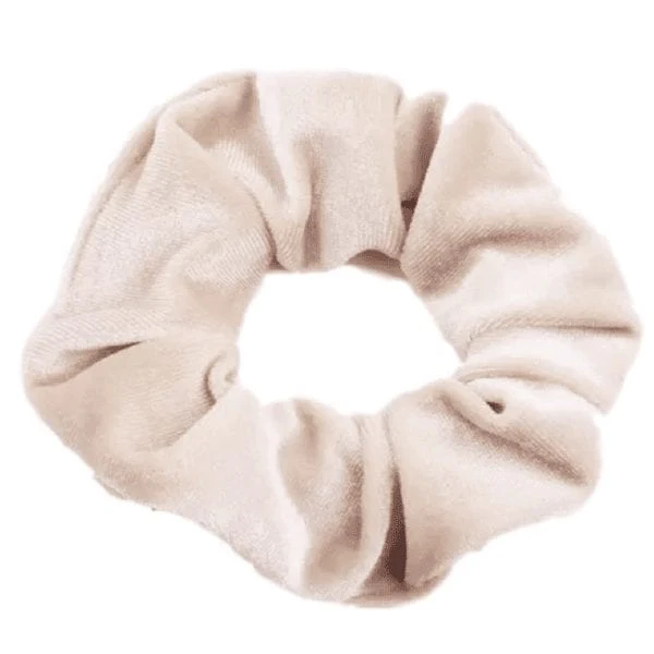 Scrunchie Velvet Beige