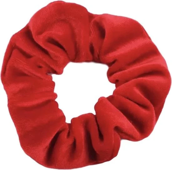 Scrunchie Velvet Rood