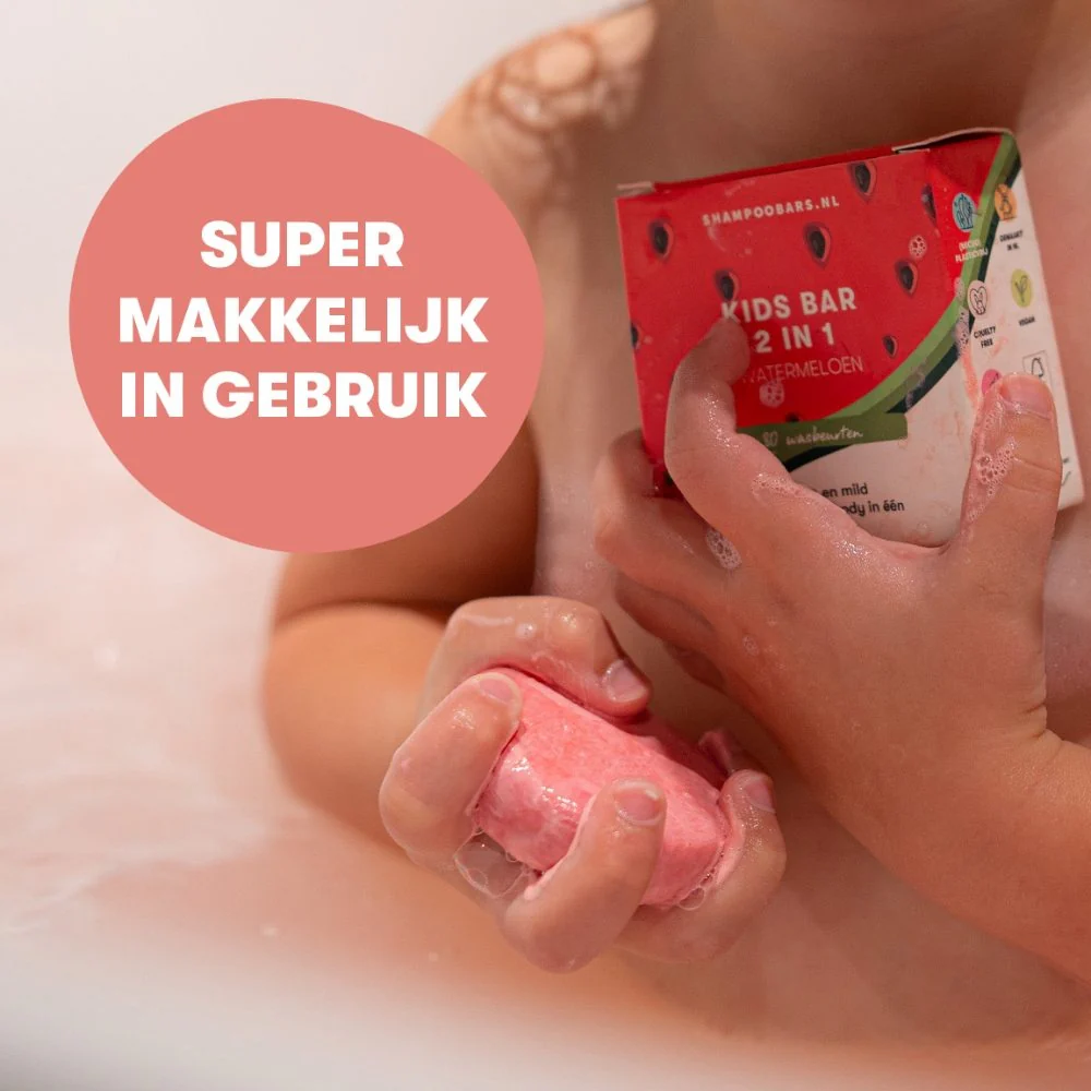 3-in-1 Kids Bar Watermeloen Haar en Lichaam - 60g - Image 4