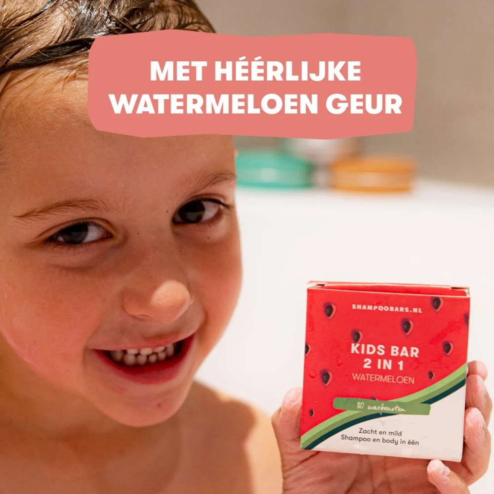 3-in-1 Kids Bar Watermeloen Haar en Lichaam - 60g - Image 6