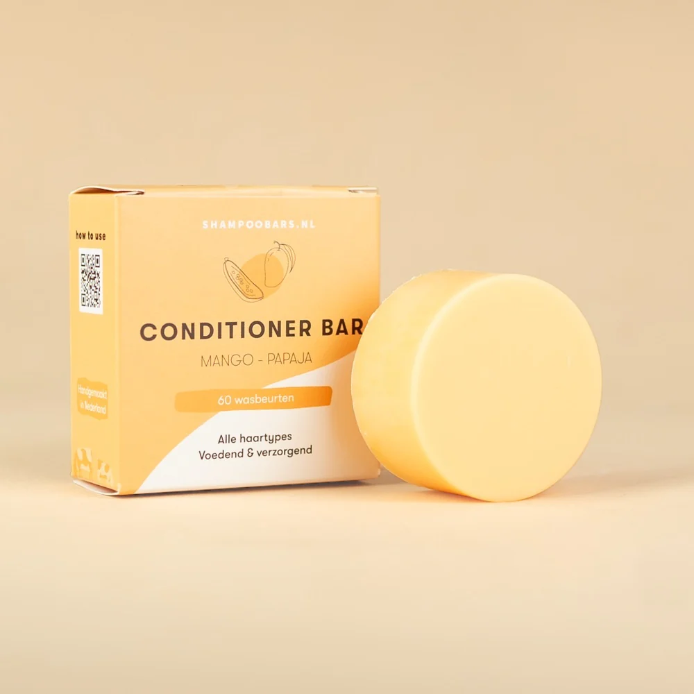 Conditioner Bar Mango Papaja krullend & droog haar - 60g - Image 3