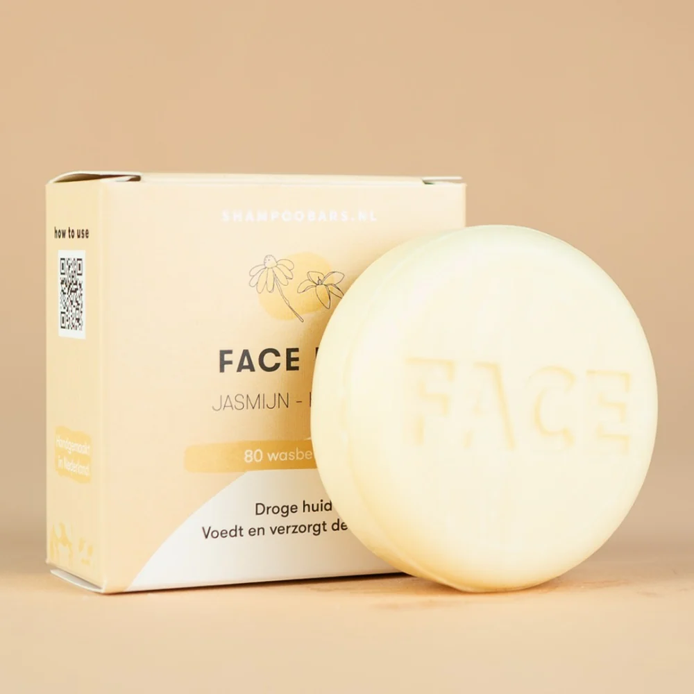 Facewash Bar Jasmijn Kamille Droge Huid - 60g - Image 4