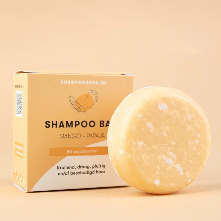 Shampoo Bar Mango Papaja krullend & droog haar - 60g - Image 3