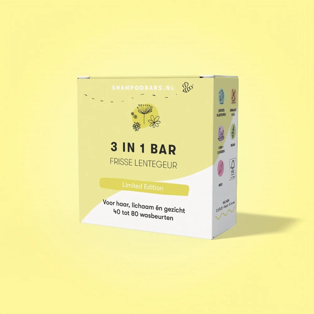 3-in-1 Bar Frisse Lentegeur Haar, Lichaam en Gezicht - 60g - Image 3