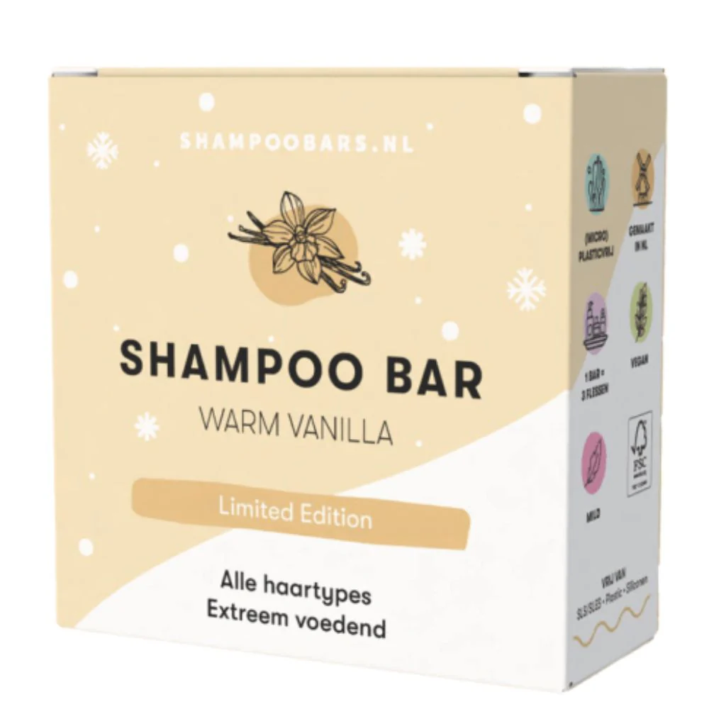 Shampoo Bar Warm Vanilla alle haartypes - 60gr