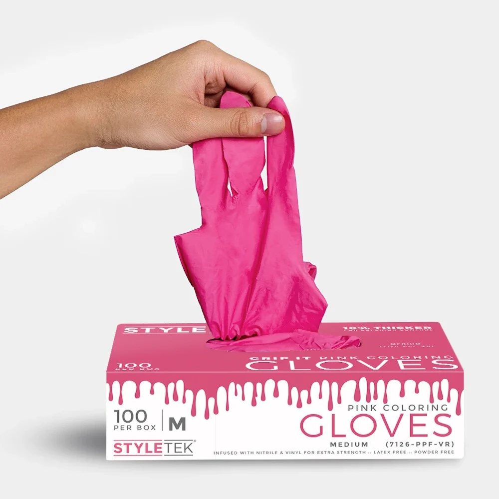 Vinyl Roze Handschoen Poeder- & Latexvrij - 100st - Image 2