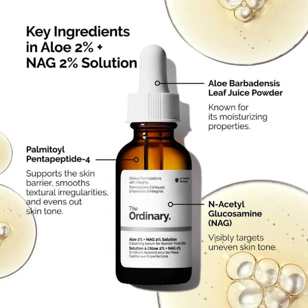 Blemish Control Aloe 2% + NAG 2% Solution Serum - 30ml - Image 5