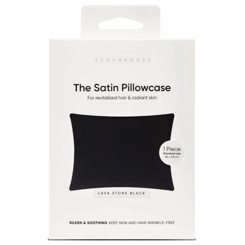 The Satin Pillowcase Lava Stone Black
