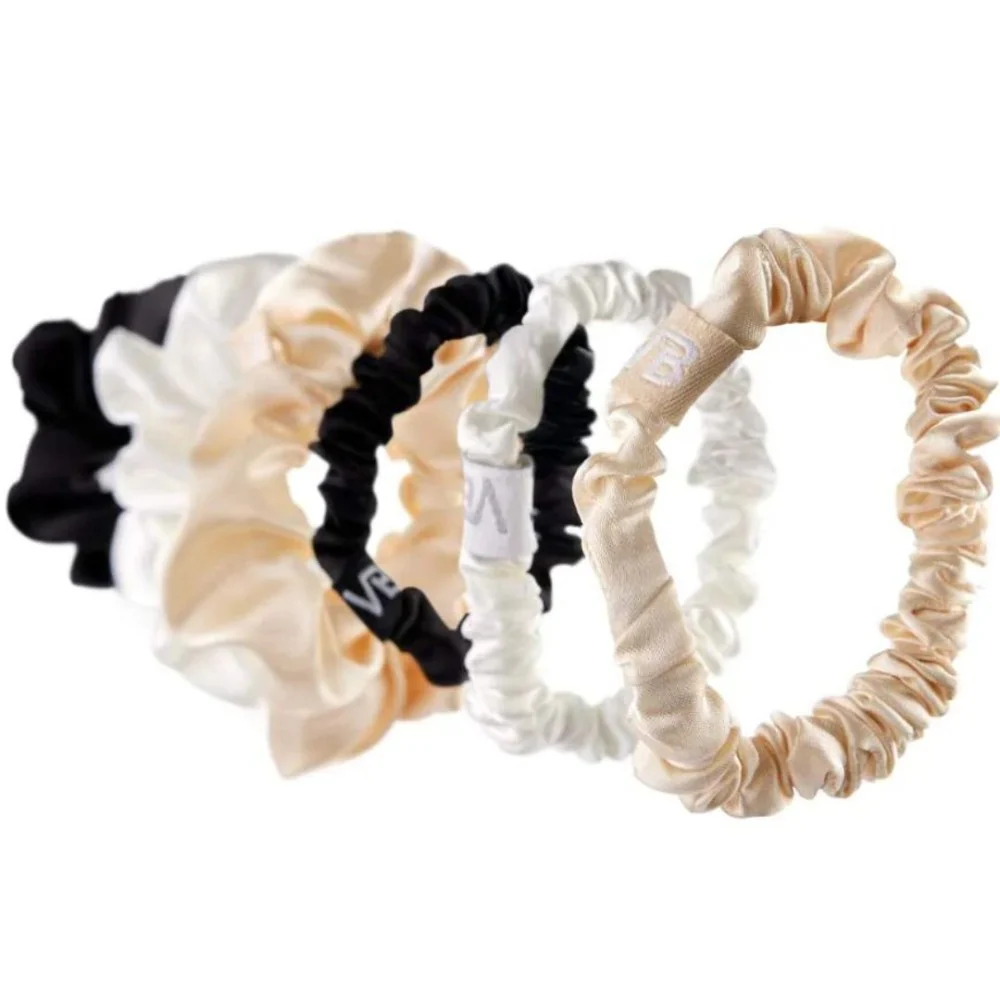 Satin Scrunchies 3 small 3 big - 6pcs - Image 3