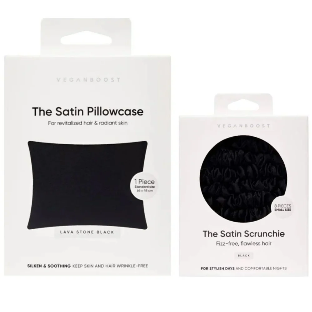 Satin Sleepy Set - Black