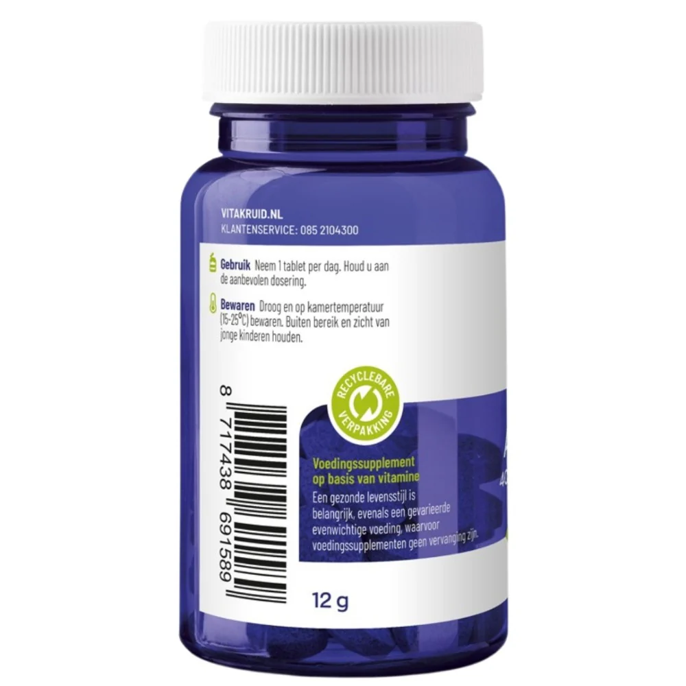 Actief Foliumzuur 400mcg Quatrefolic® Folaat 5-MTHF -90pcs - Image 3